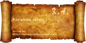 Kerekes Alex névjegykártya